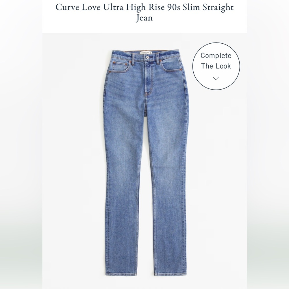 Curve Love Ultra High Rise 90s Slim Straight Jean 26 Long